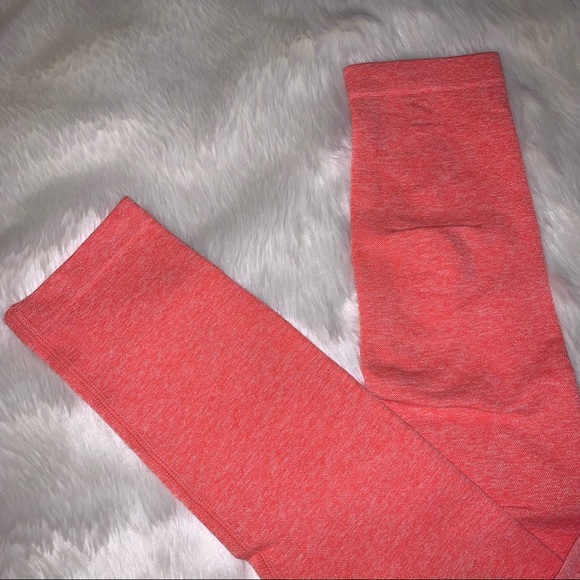 NWT {GYMSHARK} Flex Seamless Leggings, Peach Coral - Picture 12 of 15